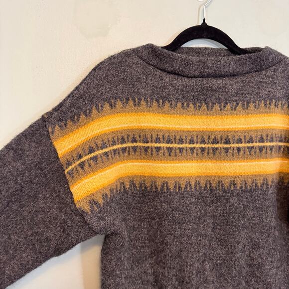 Vintage Jersey Modeller Sweater Womens M Gray Wool Sweden Swedish Knit Pullover - Picture 3 of 6